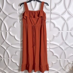 NEW adyson Parker burnt orange strapless dress sz S.  (86